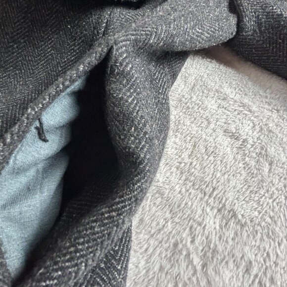 Free People Womens Gray Wool Blend Herringbone Jacket Blazer Work Size 10 Lined - Picture 7 of 10